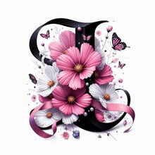 Load image into Gallery viewer, Daisy Butterfly 26 Alphabet-Full Round Diamond Painting-30x30cm
