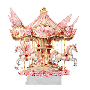 Carousel-Single Side Drill-Acrylic Diamond Desktop Ornament