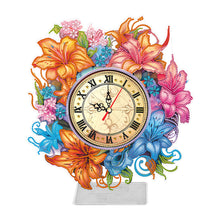 Load image into Gallery viewer, Lily-DIY Diamond Desk Ornament Clock
