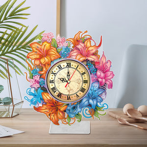 Lily-DIY Diamond Desk Ornament Clock