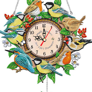 Bird-DIY Diamond Desk Ornament Clock