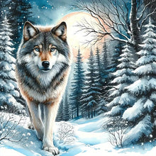 Load image into Gallery viewer, Wolf-Full Round Diamond Painting-50x50cm
