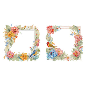 Flowers and Birds-Diamond Photo Frame