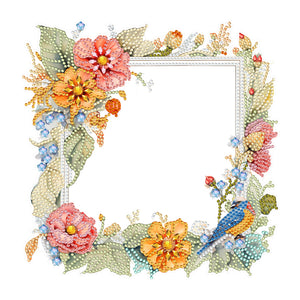 Flowers and Birds-Diamond Photo Frame