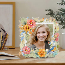 Load image into Gallery viewer, Flowers and Birds-Diamond Photo Frame
