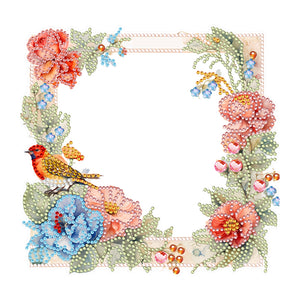 Flowers and Birds-Diamond Photo Frame