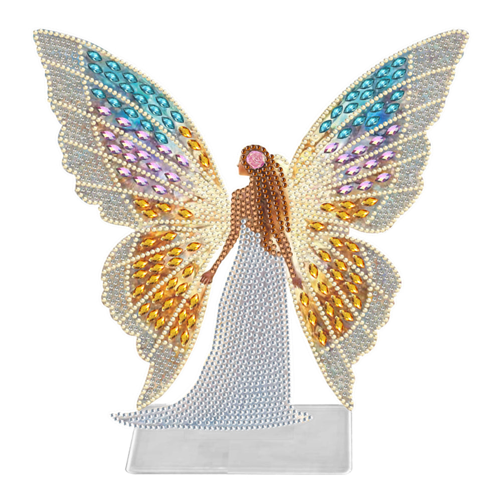 Butterfly Girl-Single Side Drill-Acrylic Diamond Desktop Ornament