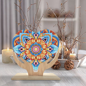 Mandala-Single Side Drill-Wooden Diamond Desktop Ornament