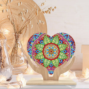 Mandala-Single Side Drill-Wooden Diamond Desktop Ornament