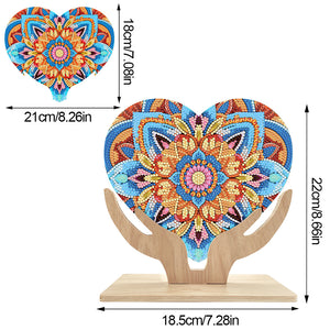 Mandala-Single Side Drill-Wooden Diamond Desktop Ornament