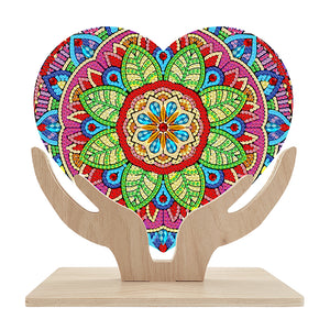 Mandala-Single Side Drill-Wooden Diamond Desktop Ornament