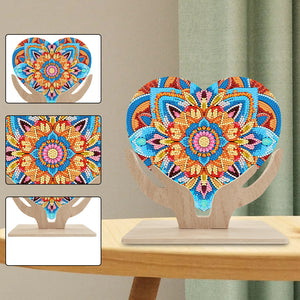 Mandala-Single Side Drill-Wooden Diamond Desktop Ornament