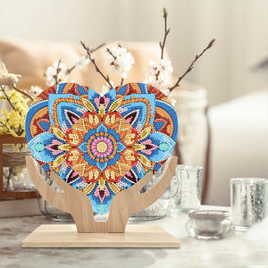 Mandala-Single Side Drill-Wooden Diamond Desktop Ornament