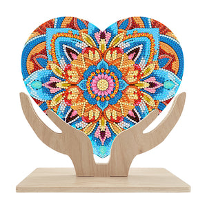 Mandala-Single Side Drill-Wooden Diamond Desktop Ornament