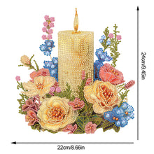 Load image into Gallery viewer, Candle Flower-Single Side Drill-Acrylic Diamond Desktop Ornament
