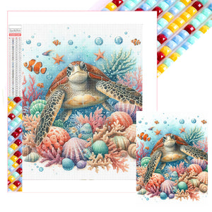 Sea Turtles-Full Square Diamond Painting-30x40cm