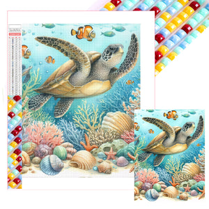 Sea Turtles-Full Square Diamond Painting-30x40cm