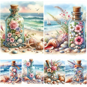 Seaside Wandering Bottle-Full Square Diamond Painting-30x40cm