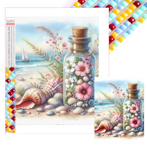 Seaside Wandering Bottle-Full Square Diamond Painting-30x40cm