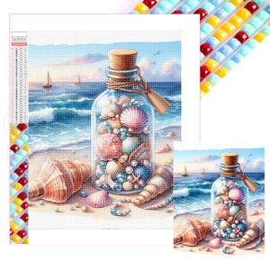 Seaside Wandering Bottle-Full Square Diamond Painting-30x40cm