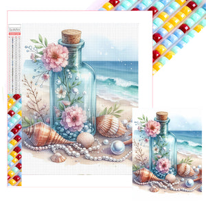 Seaside Wandering Bottle-Full Square Diamond Painting-30x40cm