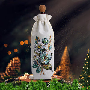 Flower Animal-Diamond Wine Bottle Bags Covers