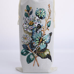 Flower Animal-Diamond Wine Bottle Bags Covers