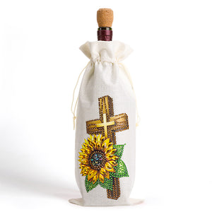 Flower Animal-Diamond Wine Bottle Bags Covers