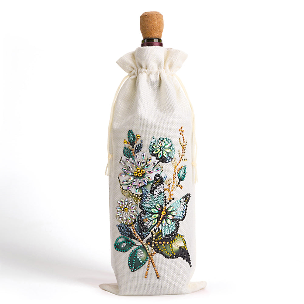 Flower Animal-Diamond Wine Bottle Bags Covers