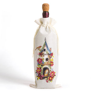 Flower Animal-Diamond Wine Bottle Bags Covers