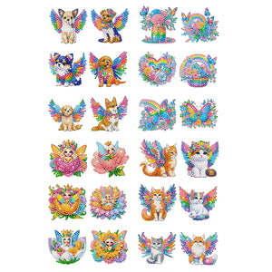 8Pcs/Set Animal-Diamond Painting Magnet Refrigerator