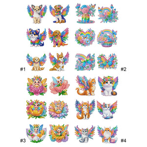 8Pcs/Set Animal-Diamond Painting Magnet Refrigerator