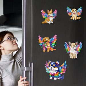 8Pcs/Set Animal-Diamond Painting Magnet Refrigerator