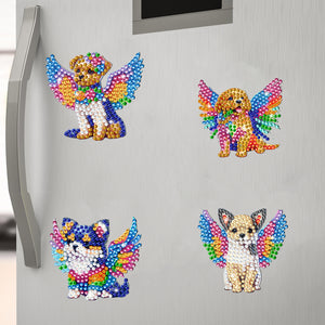 8Pcs/Set Animal-Diamond Painting Magnet Refrigerator