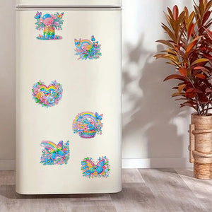 8Pcs/Set Animal-Diamond Painting Magnet Refrigerator