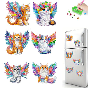 8Pcs/Set Animal-Diamond Painting Magnet Refrigerator