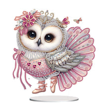 Load image into Gallery viewer, Mermaid Owl-Single Side Drill-Acrylic Diamond Desktop Ornament
