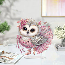 Load image into Gallery viewer, Mermaid Owl-Single Side Drill-Acrylic Diamond Desktop Ornament
