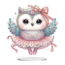 Load image into Gallery viewer, Mermaid Owl-Single Side Drill-Acrylic Diamond Desktop Ornament
