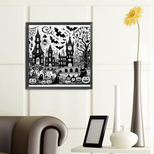 Load image into Gallery viewer, Terrifying Black And White Street View-Full Round Diamond Painting-40x40cm
