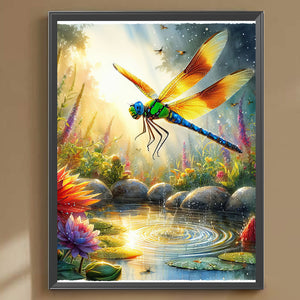 Dragonfly-Full Round Diamond Painting-30x40cm