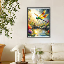 Load image into Gallery viewer, Dragonfly-Full Round Diamond Painting-30x40cm
