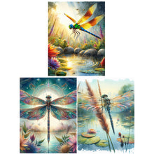 Load image into Gallery viewer, Dragonfly-Full Round Diamond Painting-30x40cm
