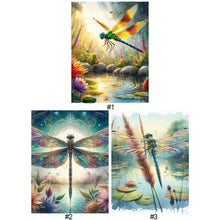 Load image into Gallery viewer, Dragonfly-Full Round Diamond Painting-30x40cm
