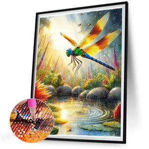 Dragonfly-Full Round Diamond Painting-30x40cm