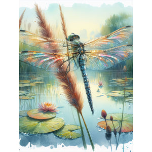 Dragonfly-Full Round Diamond Painting-30x40cm