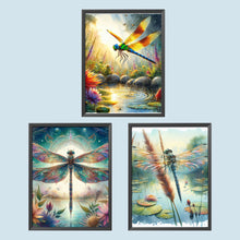 Load image into Gallery viewer, Dragonfly-Full Round Diamond Painting-30x40cm
