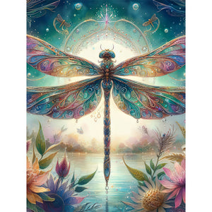 Dragonfly-Full Round Diamond Painting-30x40cm