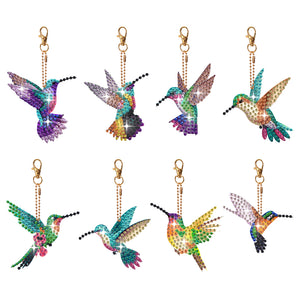 6/8Pcs/Set Animal-Double Side Drill-Diamond Keychain