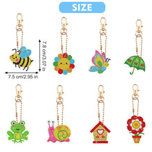 Load image into Gallery viewer, 6/8Pcs/Set Animal-Double Side Drill-Diamond Keychain
